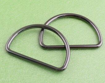 D Ring d circle d loop Gunmetal D-Rings,6 Pcs 40 mm metal D Loop For  Webbing Belt Dog Collar  Making