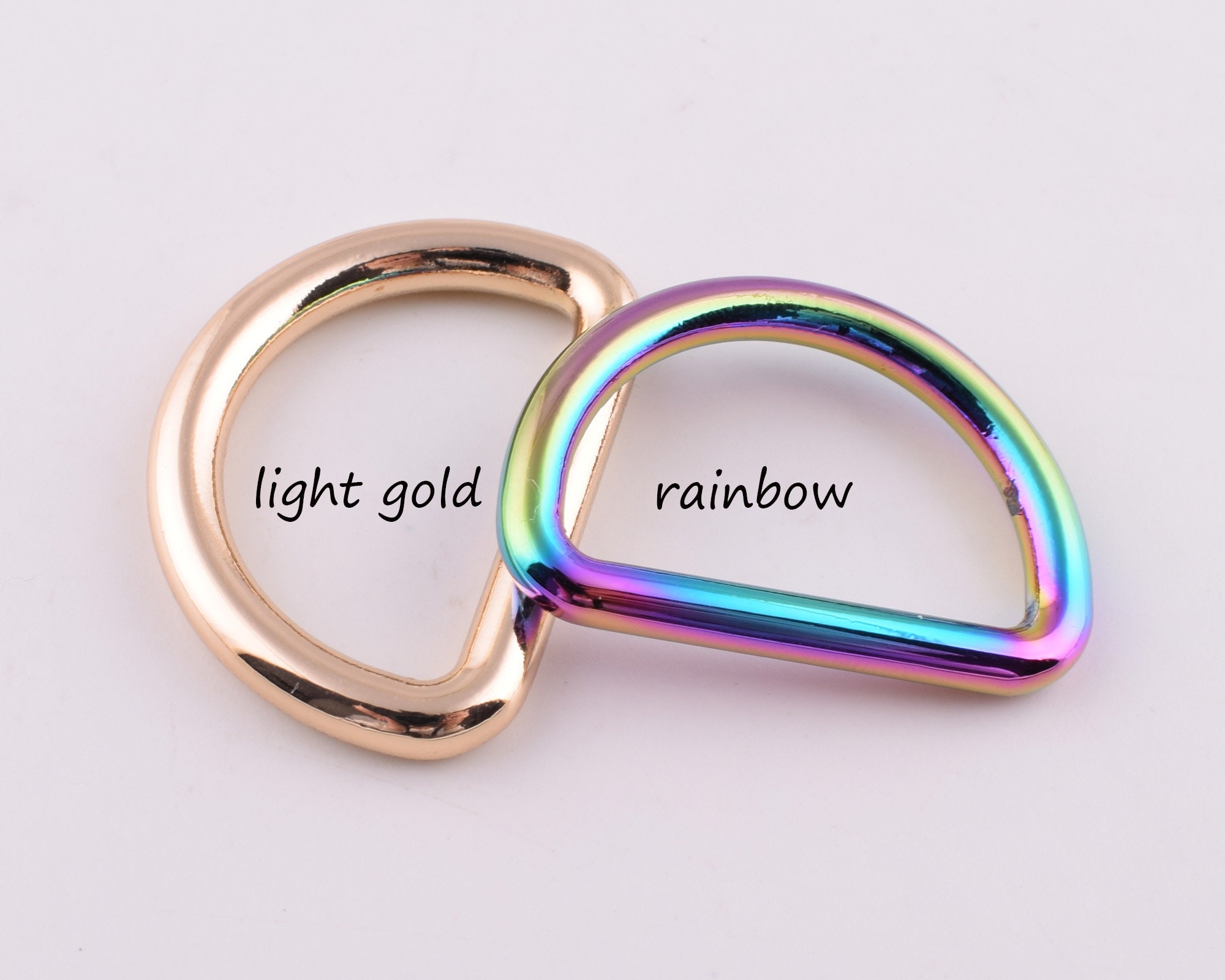 Color D Rings 1'' Metal D-rings,six Colors 25mm D Rings Strap Ring Buckles,6 Pcs ...