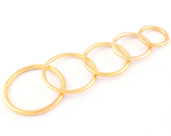 Gold Non Welded O Ring Metal Round Rings,Strap Buckle For Backpack Handbag Purses Dog Collar Hardware Supplies Leather Craft 14-50mm