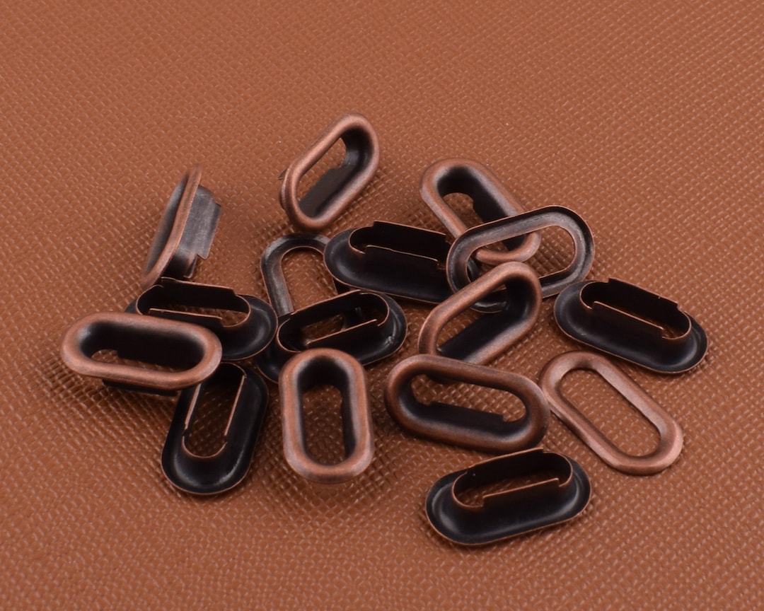 Oval Eyelet With Washer,103innermm Antique Copper Oval Brass Grommets