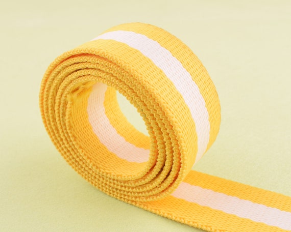 Stripe Webbing: Yellow and White Stripe Webbing: Yellow and White