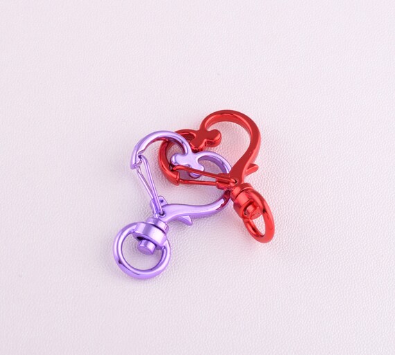 Colorful Heart Swivel Clasps,3/8