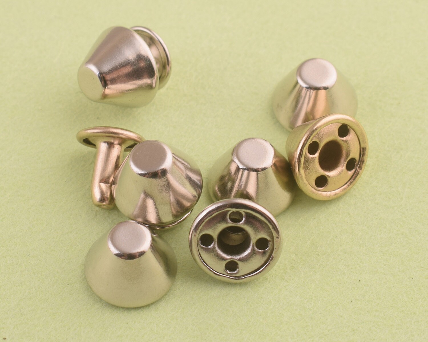 Silver rivet light gold rivets leatherworking hardware Double Etsy