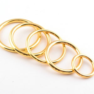 Metal O rings,Gold round strap ring buckle,Non welded O-rings loop jump rings for handbag/webbing making 19mm 30mm 35mm 40mm 10 pcs
