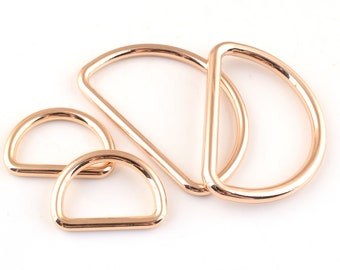 Anillos D de oro claro, 3/4''(20mm),1.5''(38mm)Metal grande/pequeño d anillo d loop d círculos para bolso / ropa / cuero hardware de trabajo