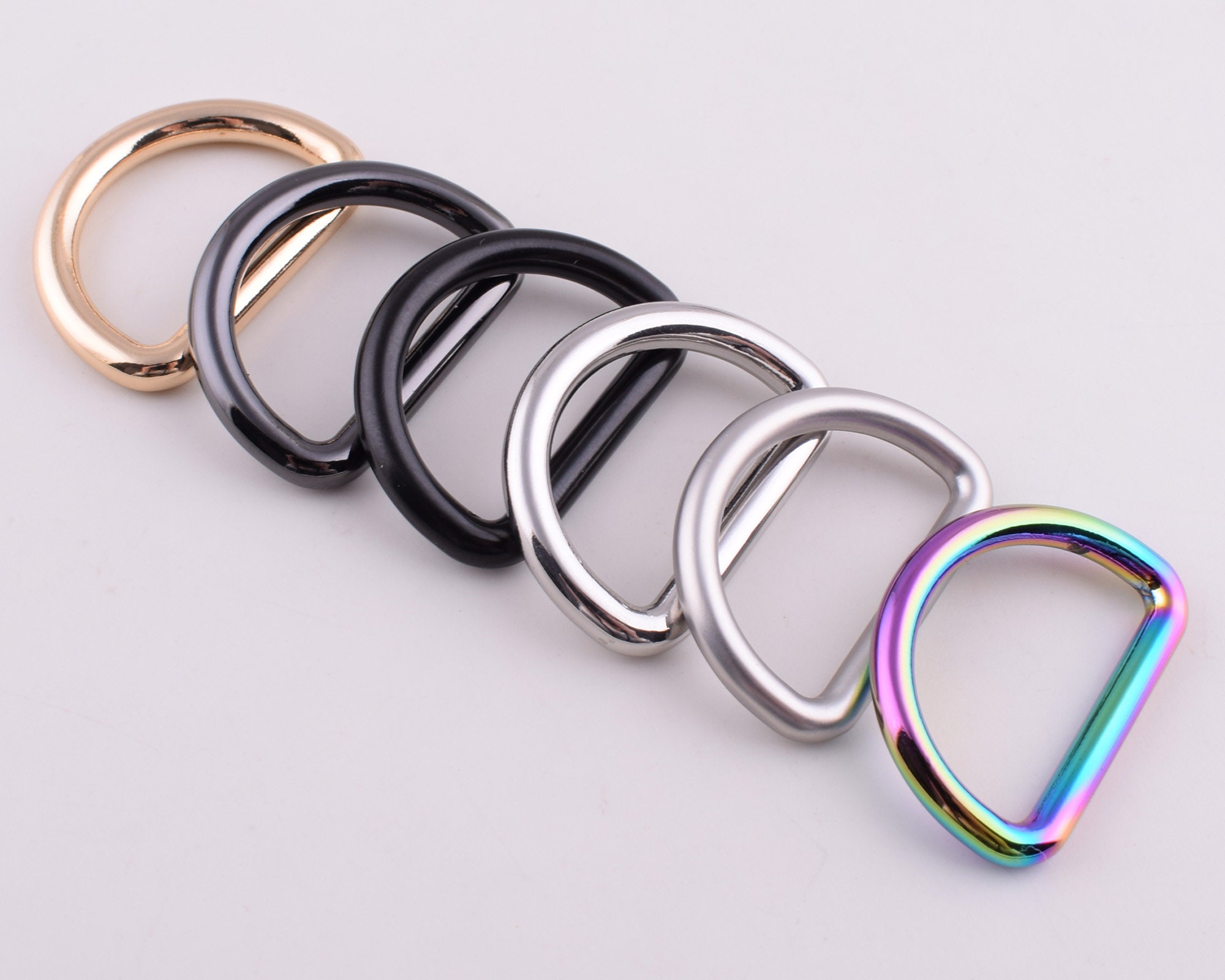 Color D Rings 1'' Metal D-rings,six Colors 25mm D Rings Strap Ring Buckles,6 Pcs ...