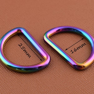 Rainbow D Rings 1 Inch Metal D-rings D Loop D Circle,handbag/belt/dog ...