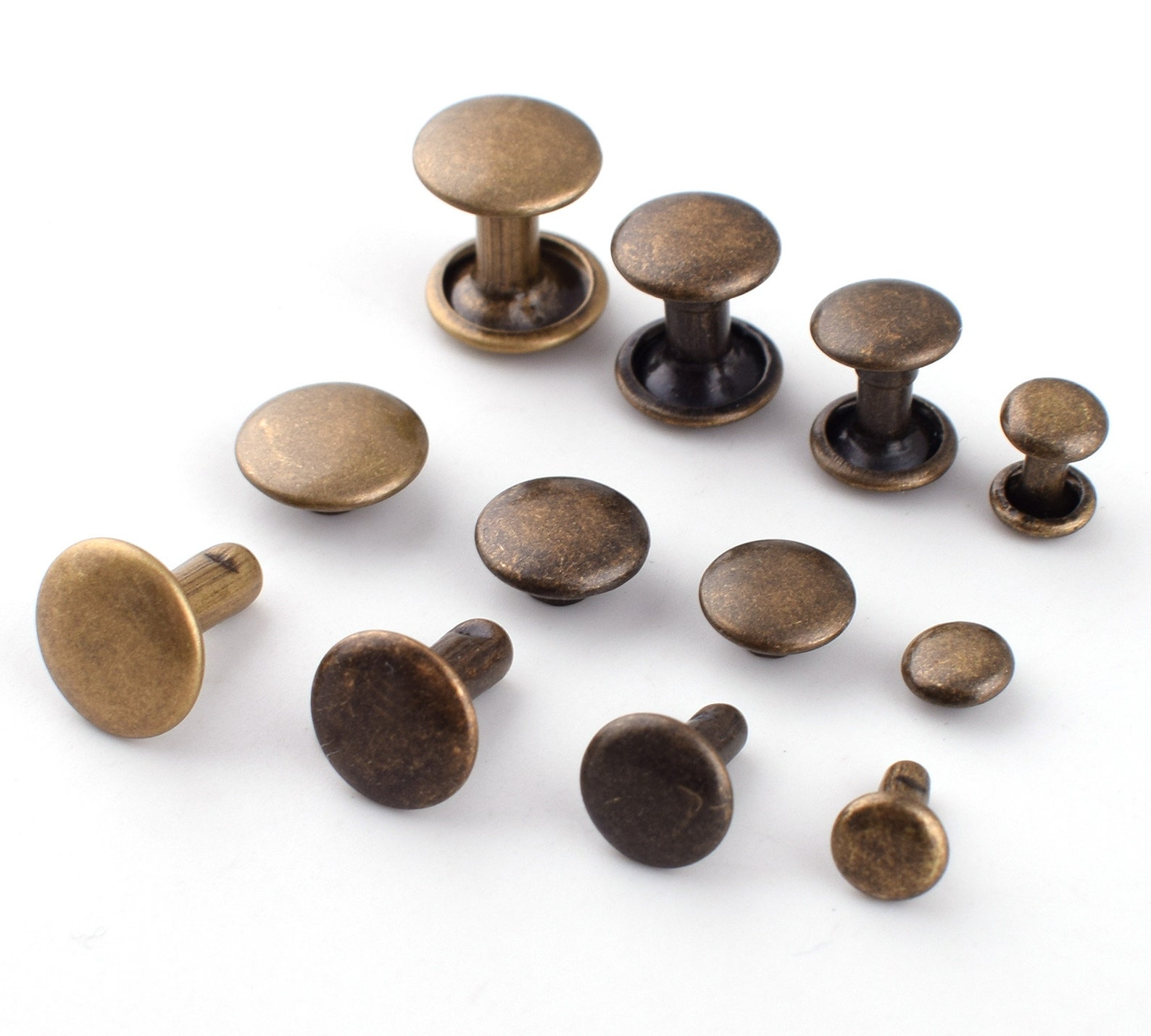 Bronze Rivets Studs Double Cap Rivets Rapid Rivets Decorative Etsy