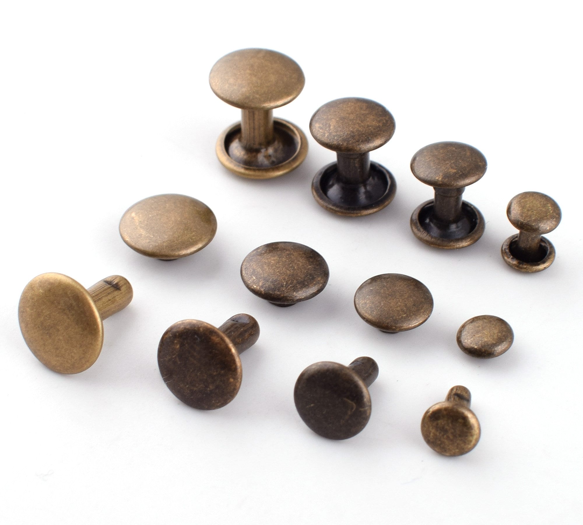 Bronze Rivets Studs Double Cap Rivets Rapid Rivets Decorative Etsy