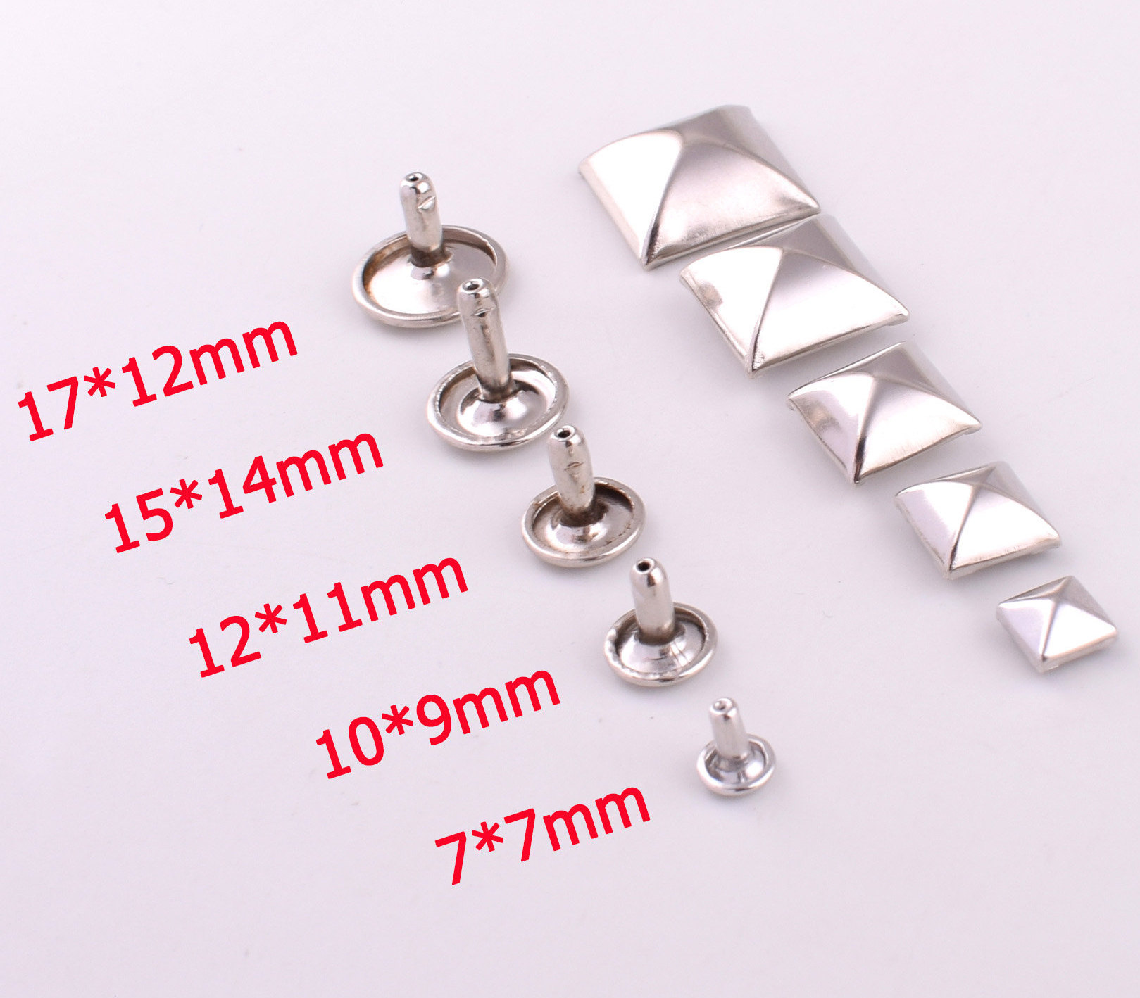 Square Rivets Double Cap RivetsStuds Leather Craft Metal | Etsy