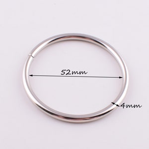 Metal O Ringslarge Round Strap Ring52mm Silver Loop Rings - Etsy