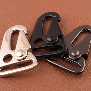 Spring hook clasps,1&#39;&#39;(24mm) silver/gunmetal/black hooks key rings clasp for webbing bags Crossbody bag making---4 pcs.