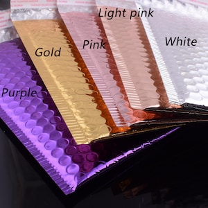 Bubble Mailers envelope bag,(9&#39;&#39; *7&#39;&#39;)Mailing Shipping Bags,Purple/Gold/Pink/Light pink/Silver Resealable Packing Protection Padded Mailers