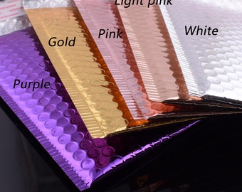 Borsa busta Bubble Mailers,(9'' s7'')Mailing Shipping Bags,Purple/Gold/Pink/Light Pink/Silver Resealable Packing Protection Imbottito Mailers