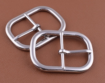 Oval belt Buckles,30mm Silver center bar buckle,Rectangular strap buckles,Metal Adjust pin belt buckle for Handbags/Webbing DIY making-4 pcs