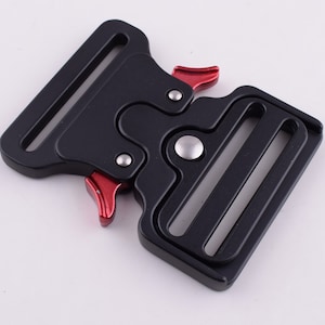 Release Side Buckle,2&#39;&#39; Black large quick release buckle,49mm Durable adjustable buckles metal belt strap Lock bag contour hardware