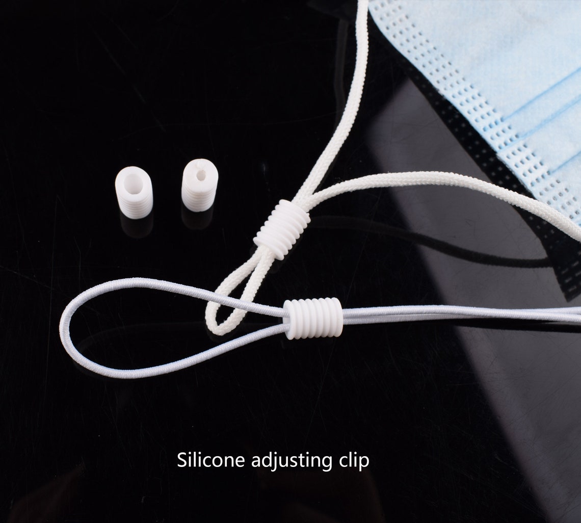 Face Mask Rope Silicone Clip Elastic Cord Stopper Toggles Etsy