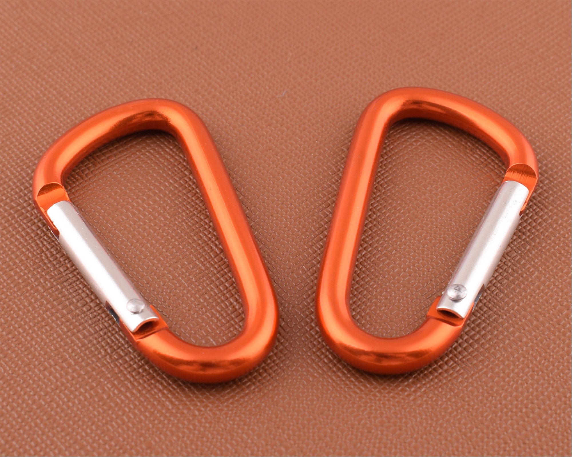 Orange Carabiner Key Ring Keychain Bag Connector Snap Hook