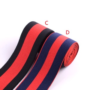 Stripes Elastic Ribbon 1.5'' Elastic webbing Garment Elastic webbing Waistband Elastic band for Costume decoration/hair ties making image 2