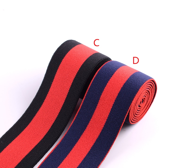 Stripes Elastic Ribbon 1.5'' Elastic webbing Garment Elastic webbing Waistband Elastic band for Costume decoration/hair ties making image 2