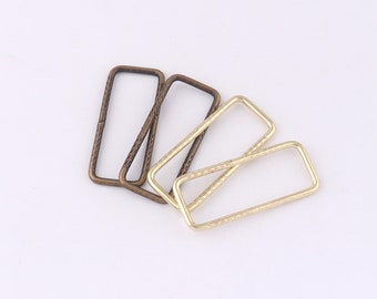 Bronze Metal Rectangle Buckles 1 3/4'' Square Rings Buckles 45mm Bag Strap Buckle For Backpack Garment Hardware Supplies 12 pcs