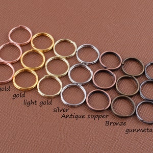 10mm Small Jump Rings,Double Ring,Strap rings,Split ring,7 colors Key Rings Key chain ring,Double Loop Rings Jewelry Findings 200 Pcs