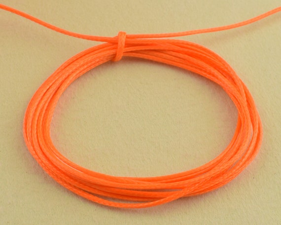 Orange Leather Cord,1mm Round Leather String,cowhide Leather Lace