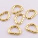 Metal D-rings 10mm Mini D Rings Gold Small D Loop D Circles Strap Ring ...