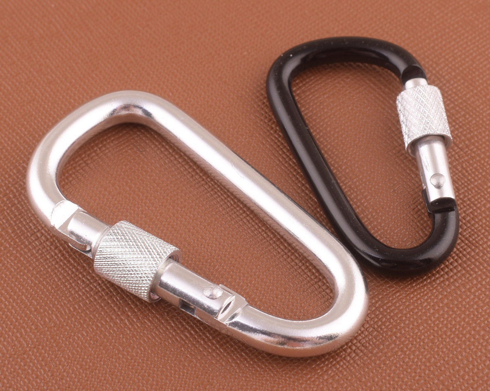 Black/silver Large Carabiner Aluminum Carabiner Lock Carabiner Etsy