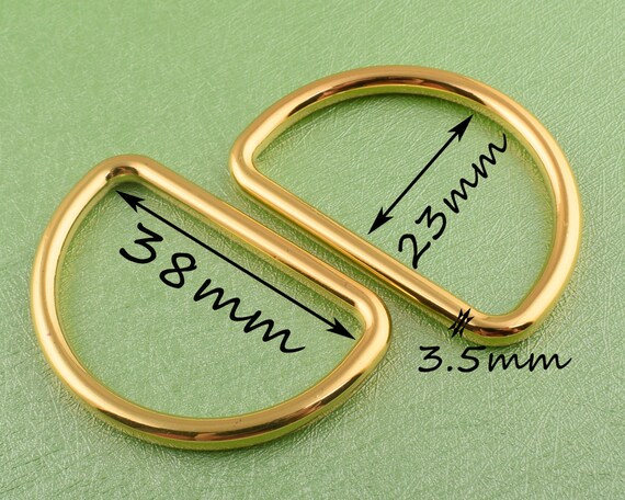 sourcing map 5pcs Métal D Anneau 0.63(16mm) D-Anneaux Boucle pour Matériel Artisanat Bricolage Accessoires Argenté