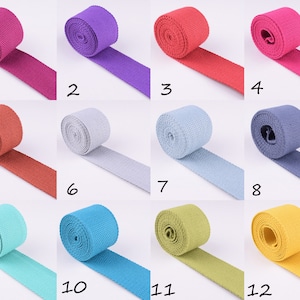 Sangle de coton 38mm coloré sangle lourde, 1.5&#39;&#39; toile tissée sangle de sac de bande pour des sacs à dos/poignée/sac à main faisant par cour