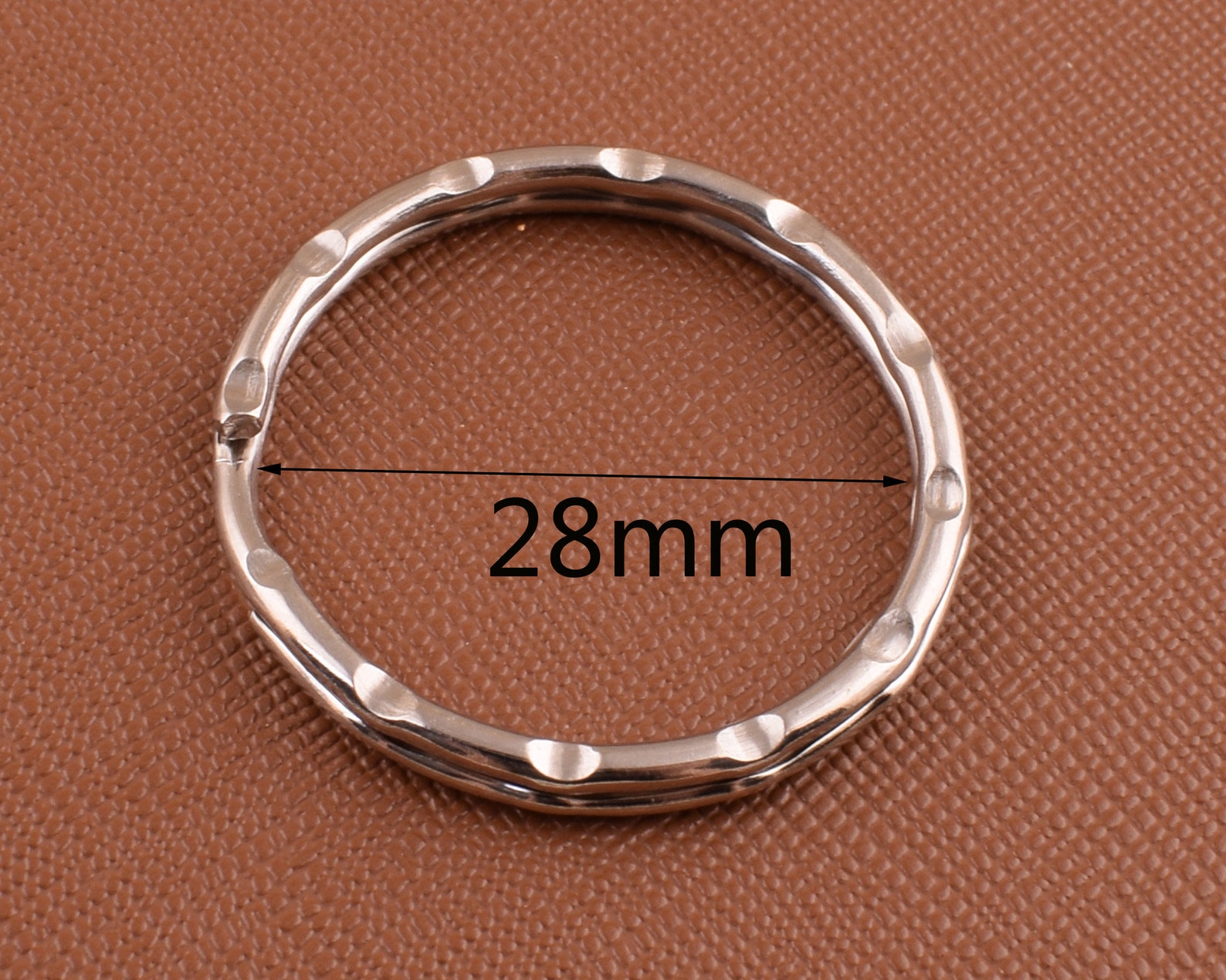 Large Round Key Ring28mm Keychain Rings Split Ring Silver Key Etsy