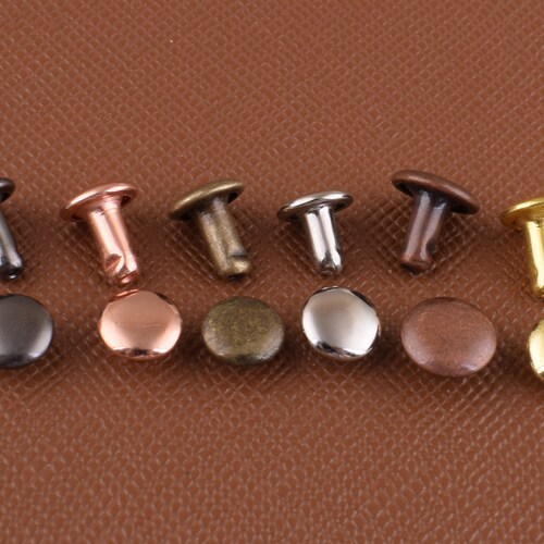 Double Cap Round Rivets200 Sets 6mm/7 Mm Etsy