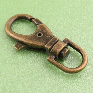 swivel clasps 8 pcs bronze Keychain metal Key Ring With  Lobster Clasps swivel snap hook for key