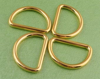 Guld D-ring d-ögla d-cirkel metall 4 st 1 tums rundningsringar för bältesrem webbing hundhalsbandstillverkningsdetaljer