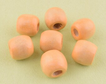 11*12mm Beige wood Beads,Round wood ball beads,DIY Craft Wooden Bead,Large Hole Wood Beads,Wood Spacer Beads For Jewelry DIY Making