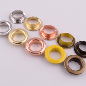 Large hole eyelets,12*20mm Silver/Gold/Rose gold/yellow/bronze Round Meta eyelets grommet with washer for curtain/purse/Leather hardware