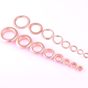 Rose Gold Eyelets Grommets Mini Grommets Rivets Metal Eyelets For Leather Small Grommets for Canvas Clothes Shoes Purse Accessories 4-17mm
