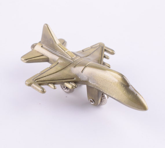 Avion de chasse miniature, Dollhouse Miniature Bronze 3D Charm