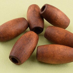 Wooden beads,1 inch(26mm) Brown Oval wood beads,Vintage drum wood beads,Natural wood beads,DIY Craft Wood Beads For Jewelry Making
