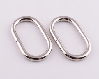 Metal oval rings,1 1/4'' Silver oval strap ring,32*16mm heavy duty loop rings buckles for Webbing/Bags/Belt making hardware supplies 20pcs