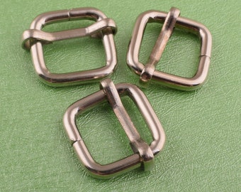 metal buckles 20 Pcs 13mm Silver  Strap Buckle Iron Belt Buckle And Clutch Buckle For Belt Making Hardware Supplies