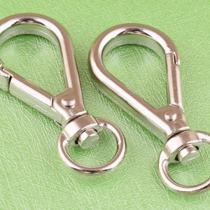 10 pcs Swivel clasps,9*39mm Silver Swivel hook lobster clasps dog clasps,Push gate hook,Metal swivel snap hook for Keychain/ purses