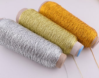 Elastic stretch cord,0.5 mm rubber rope,Shiny Gold Silver jewelry beading Metallic elastic thread draw string for DIY handmade accessories