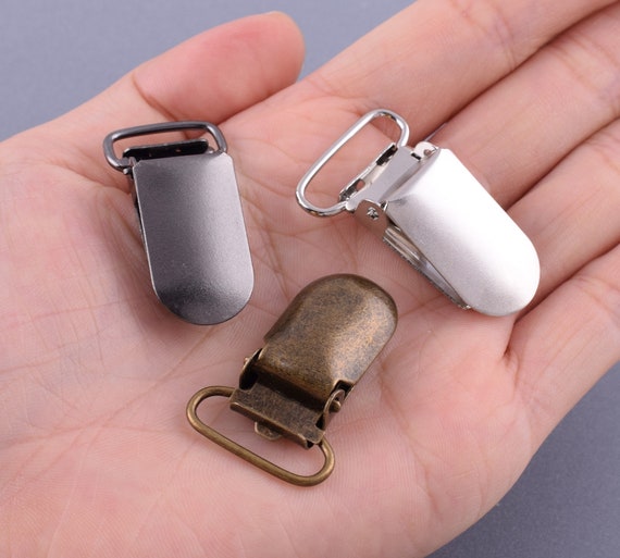 金属製サスペンダークリップ、3/4'' おしゃぶりクリップ バックル