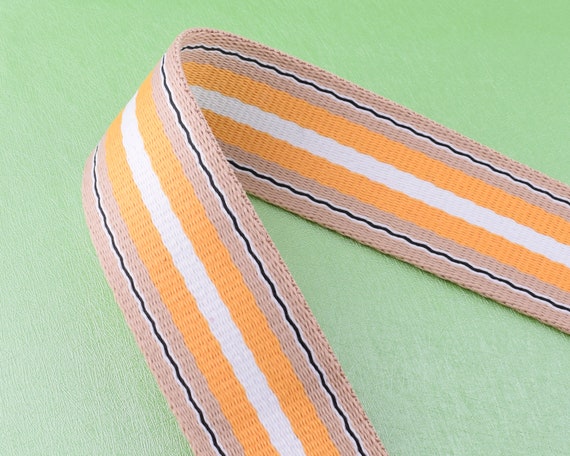 Stripes Ribbon Cotton Stripes Webbing, 1.5 Inch 38mm Woven Tape Bag Strap  Webbing for Belt/backpack/pet Leash Making 