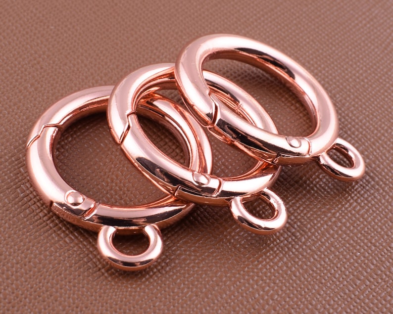 Rose Gold Spring Gate Ring18mm Round Spring O Ring Clasp | Etsy