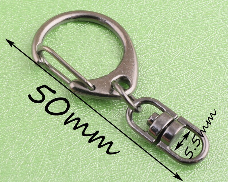 swivel clasps gun black swivel snap hook metal lobster clasp for keychian and handbag,8 pcs 5.5mm*50mm
