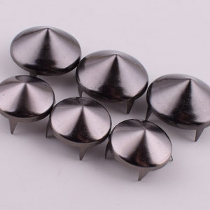Nailheads studs,14mm 19mm Black round cone studs,Large claws rivet studs brass Spikes studs for Leather/purse/bag Craft hardware