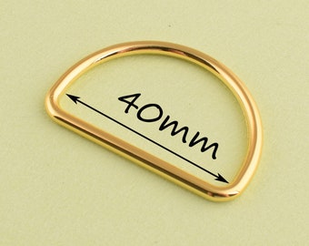 d ring metal d loop gold d circle big d-rings for handbag or belt making hardware supplies ,4 pcs 40mm